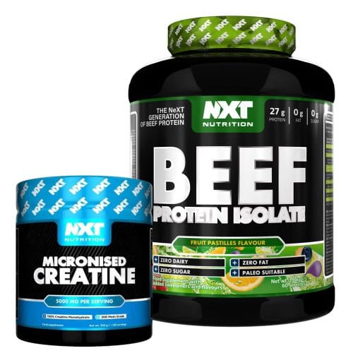 NXT Nutrition Beef Protein Isolate 1.8kg + Free Creatine 300g