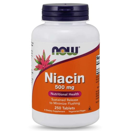 Now Foods, Niacin 500mg, 100 Capsules- Cholesterol Support