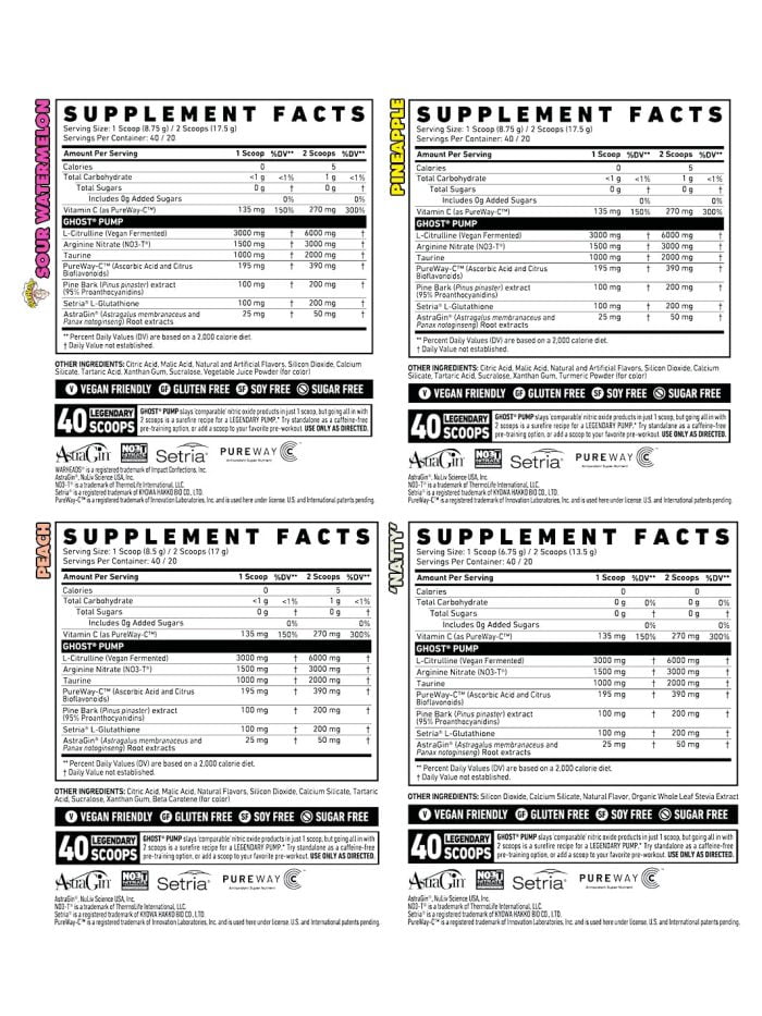 Ghost Pump Nitric Oxide 350g Ghost Pump Nitric Oxide 350g