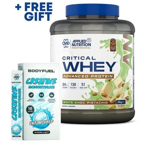 Applied Nutrition Critical Whey Protein 2kg + Box Creatine Sticks .