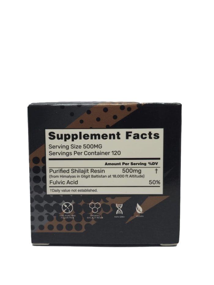 A Labs Shilajit Box Back A Labs Shilajit Box Back