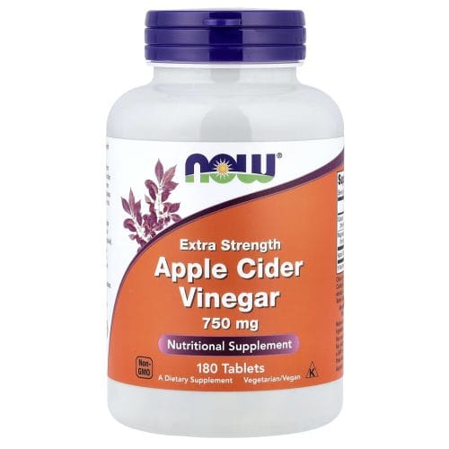 NOW Foods Apple Cider Vinegar, 750mg Extra Strength - 180 tablets